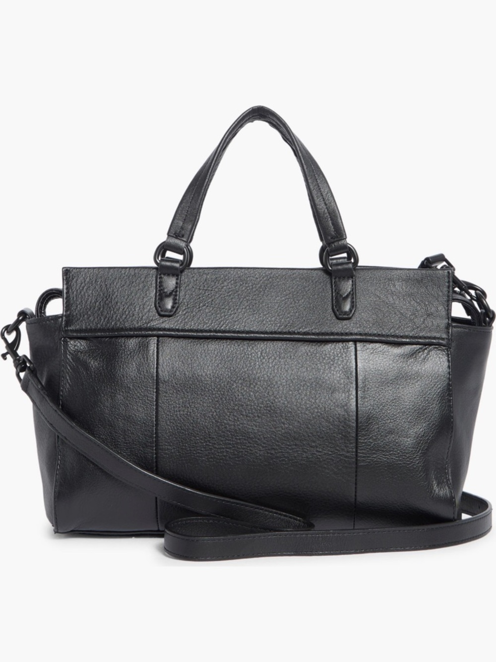 Aimee low key Luxe satchel bag Leather Tote Satchel with Shoulder Strap - Picture 3 of 9